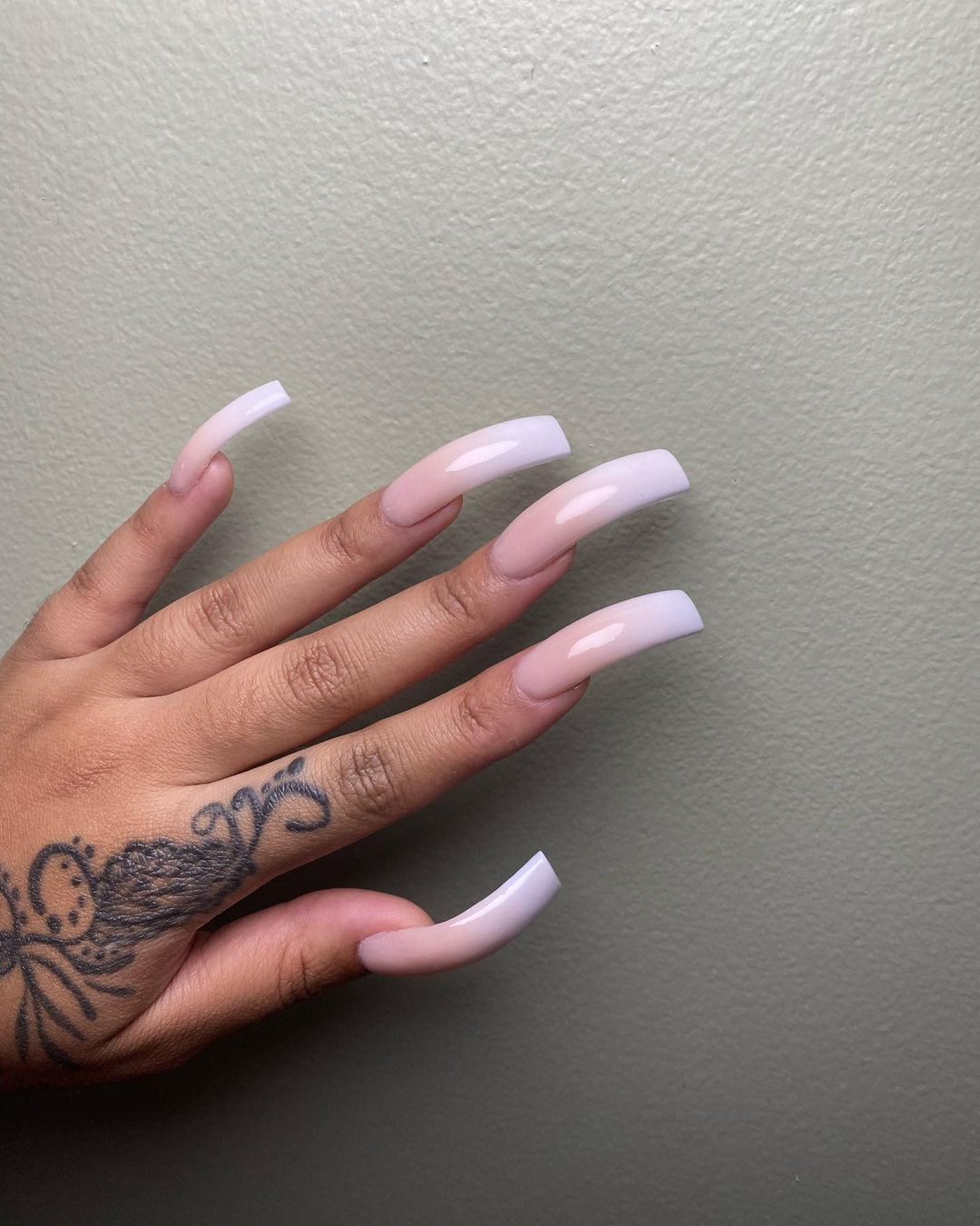 Long Curved Acrylic Nails