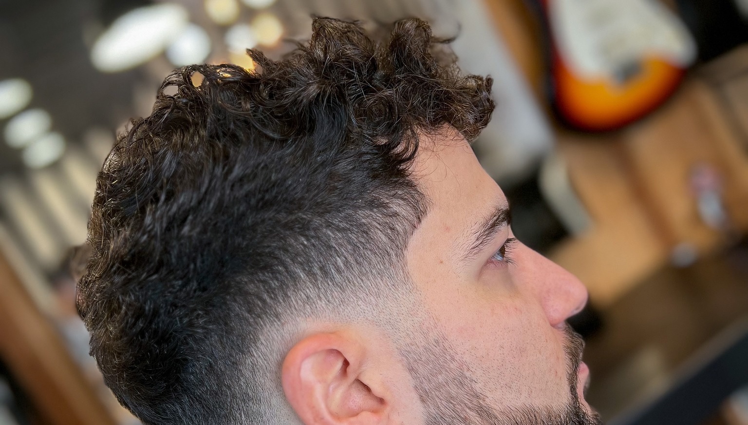 Low Fade Curly Hair