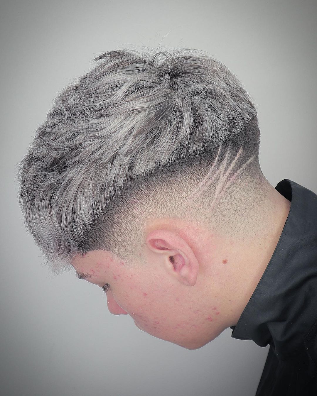 Low Fade Messy Top