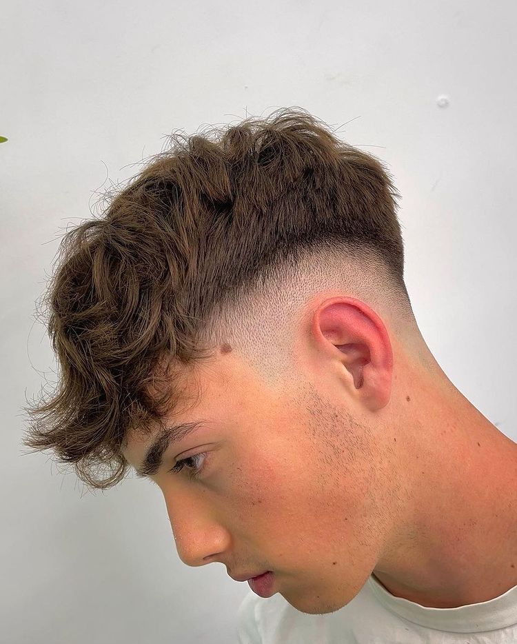 Low Skin Fade Curly Hair