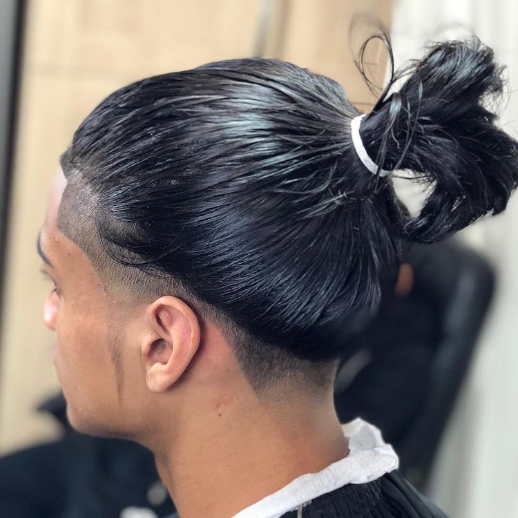 Low Skin Fade Man Bun