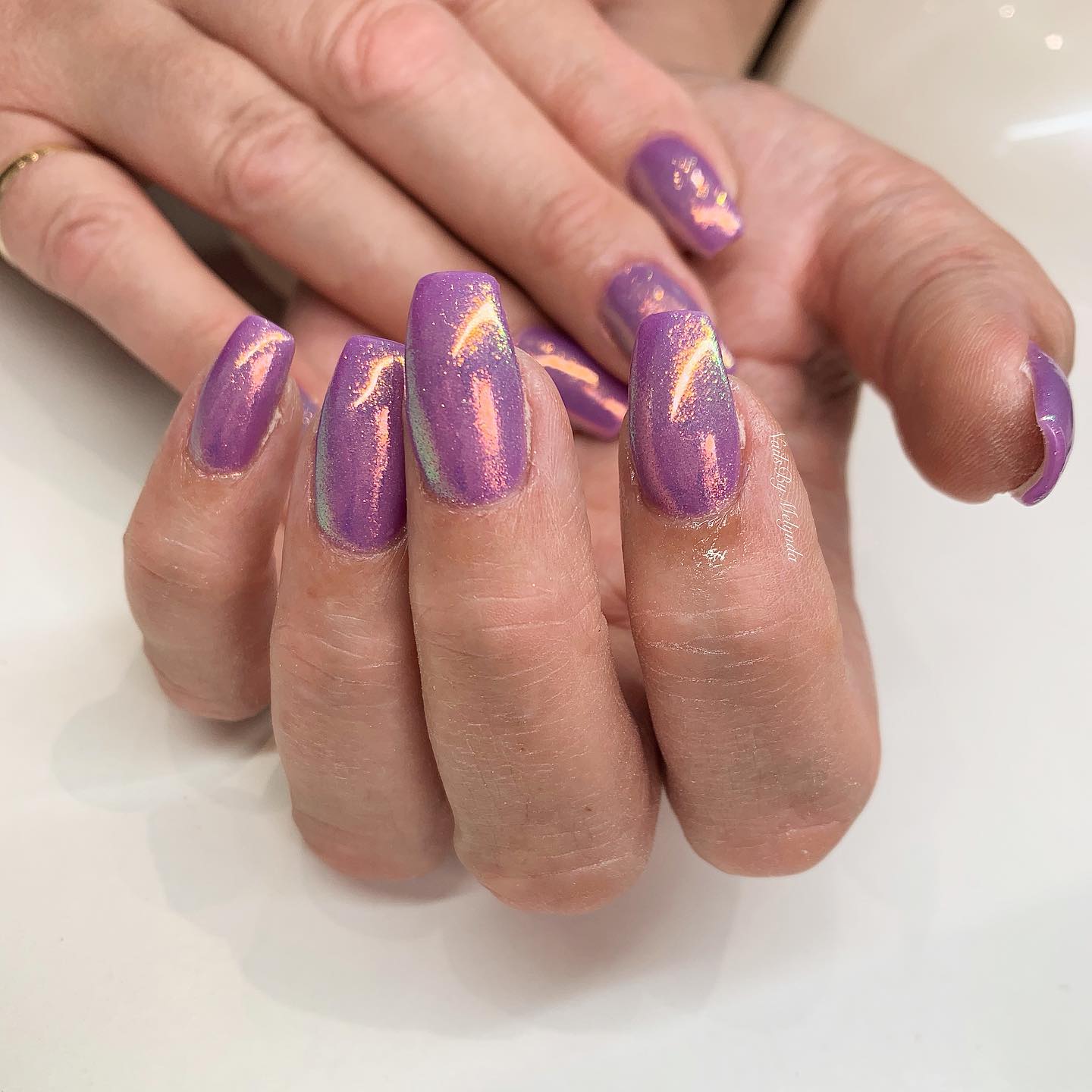 Mermaid Purple Nails