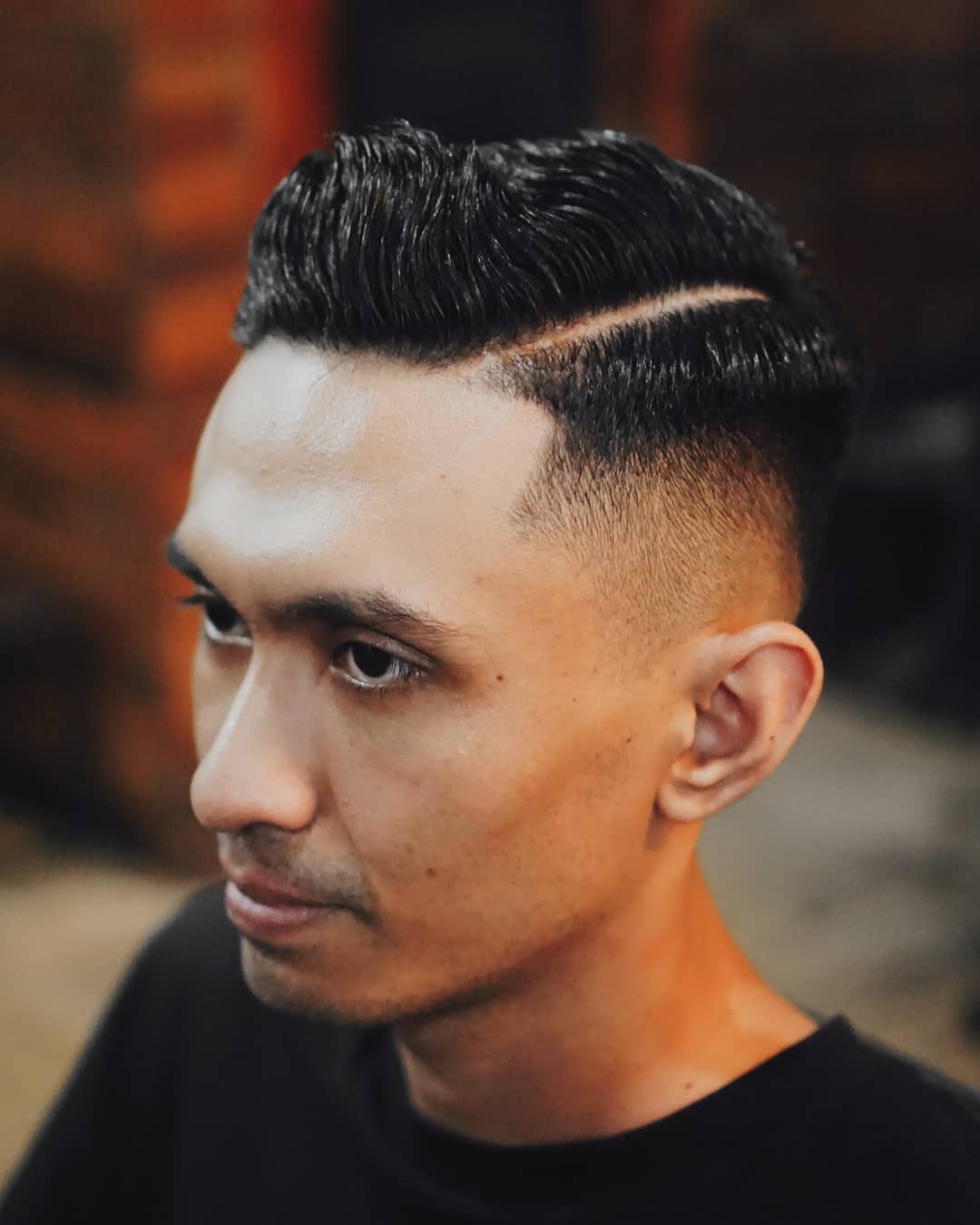 Mid Fade Side Part