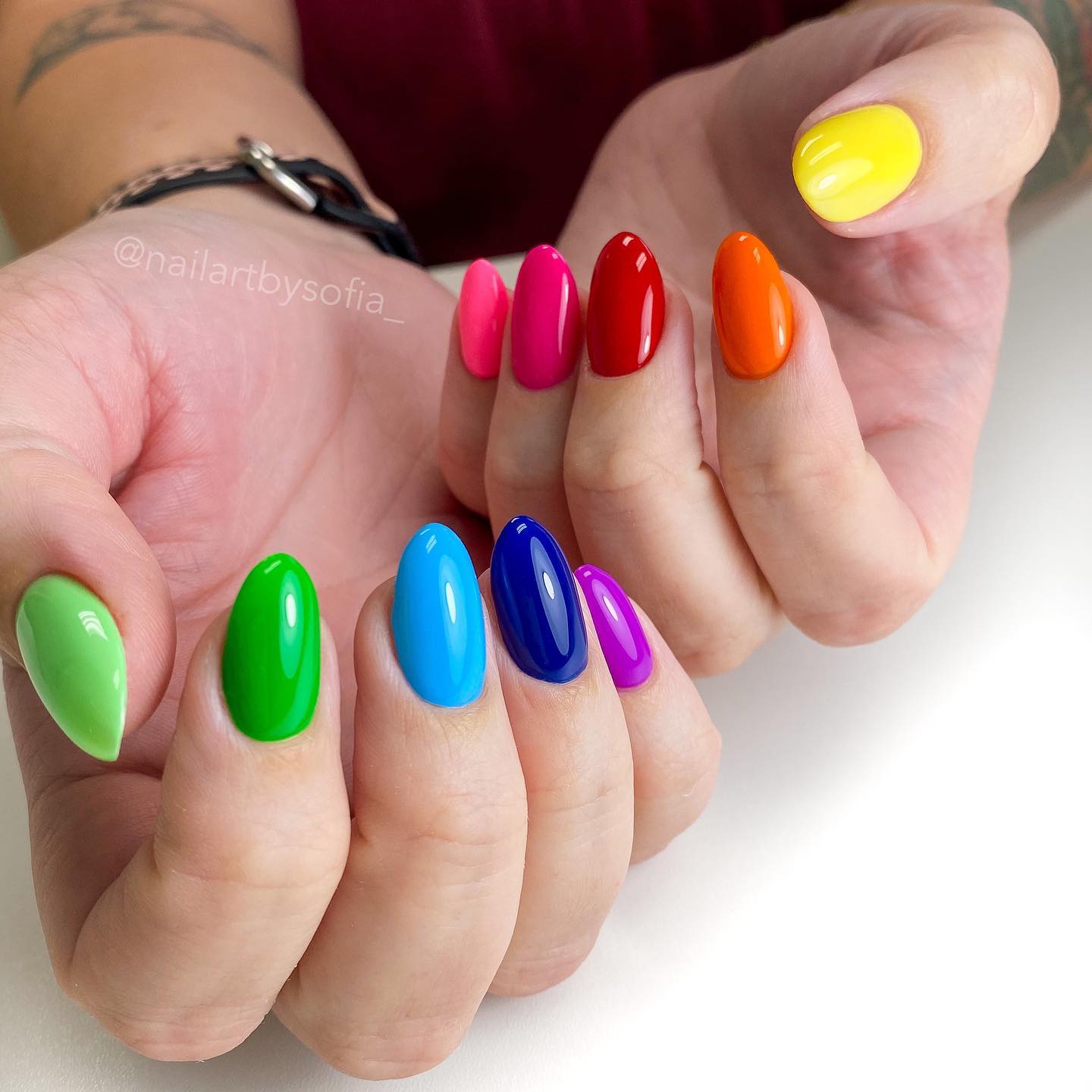 Multi-Color Summer Nails