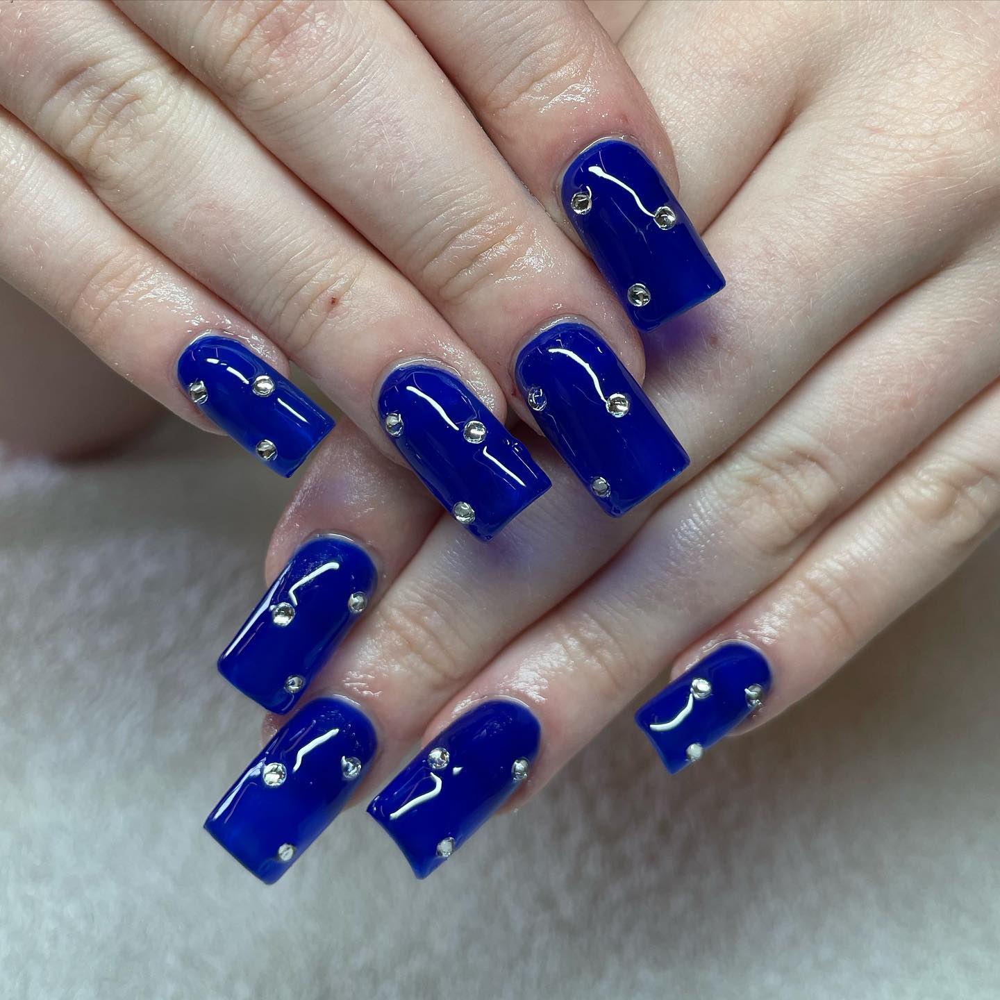 Navy Blue Prom Nails