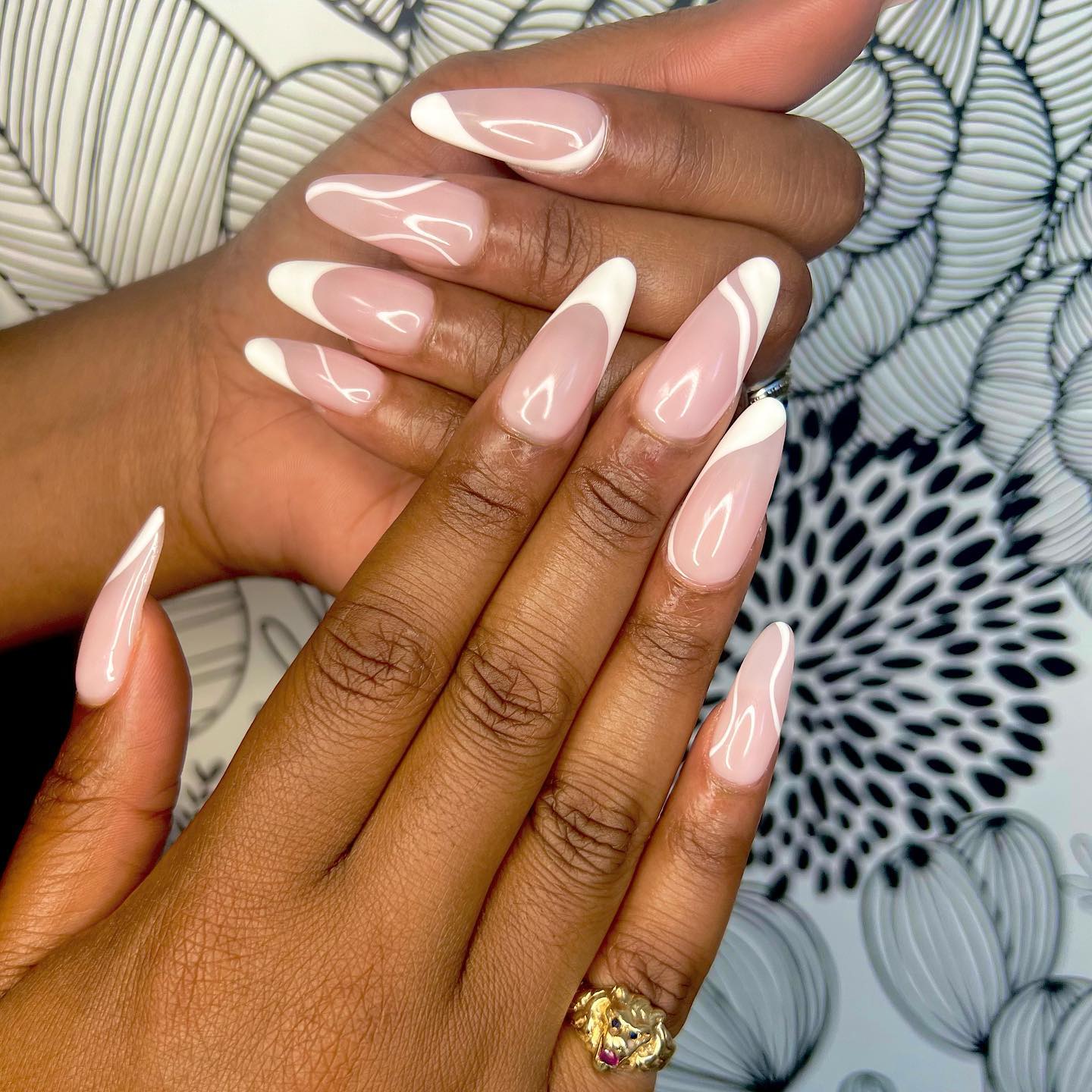 Nude Nails With White Tip