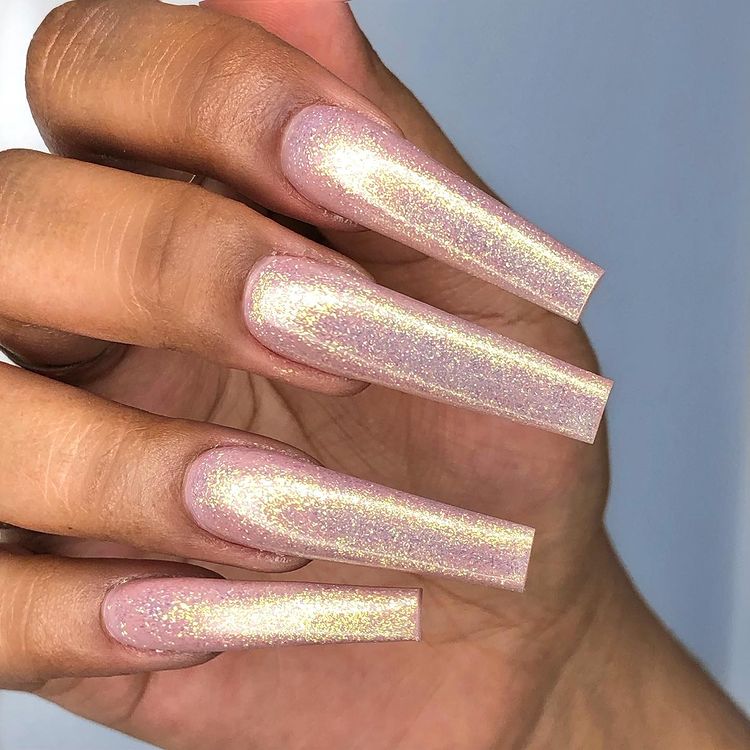 Nude Shimmer Nails