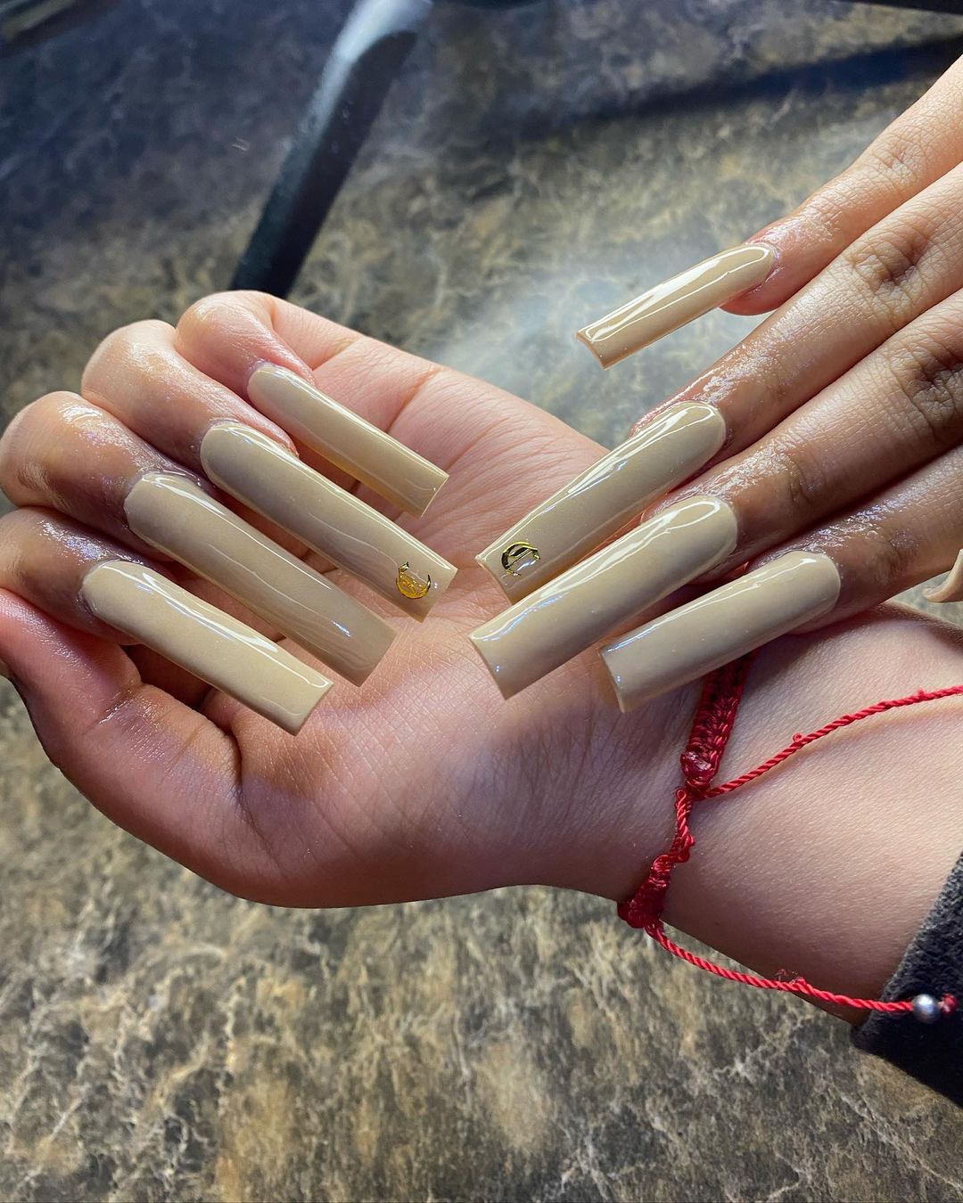 Nude Tapered Square Nails