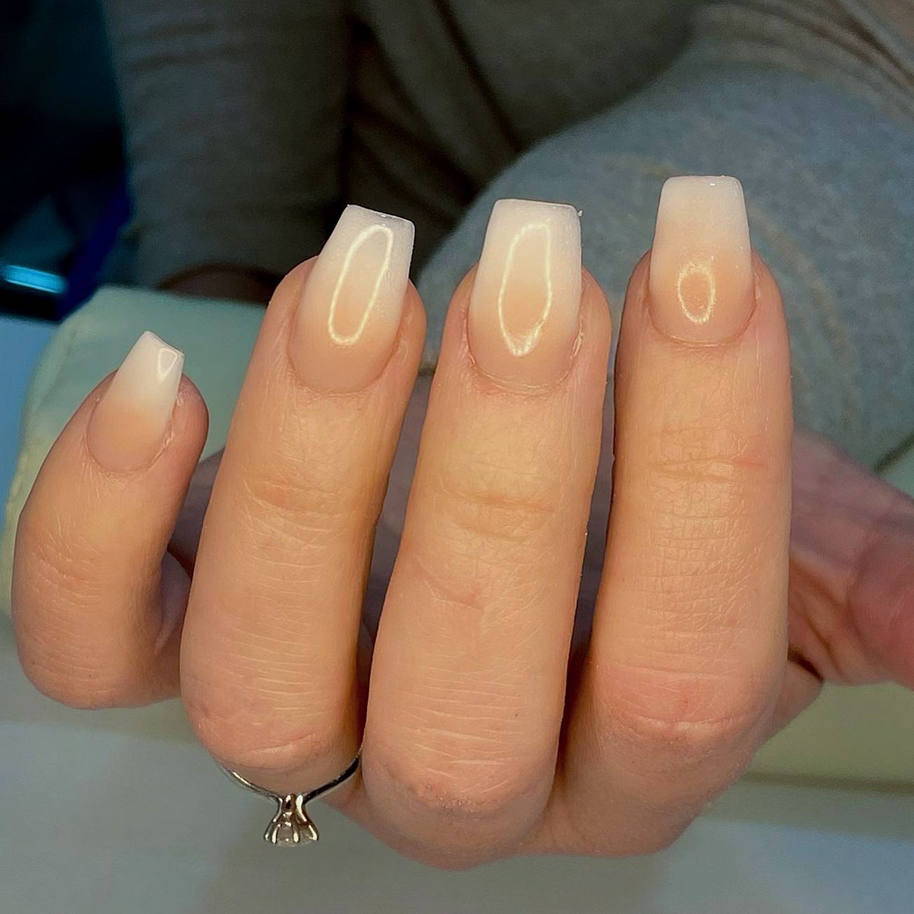 Ombre Coffin Nails Short