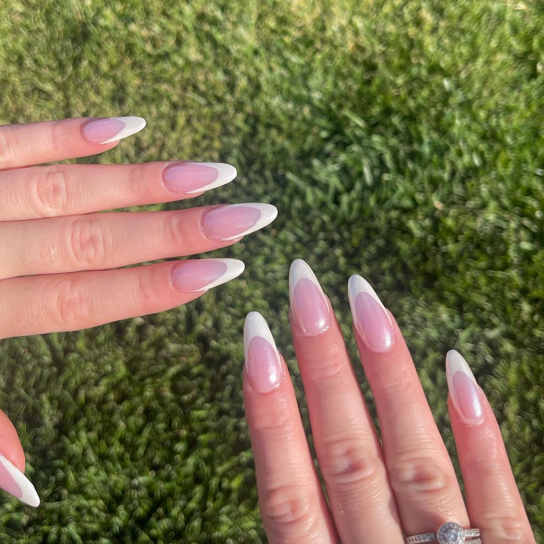 Ombre French Tip Almond Nails