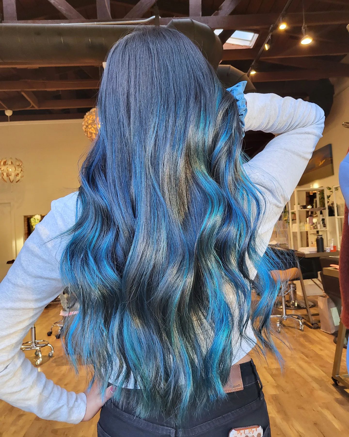 Ombre Light Blue Hair