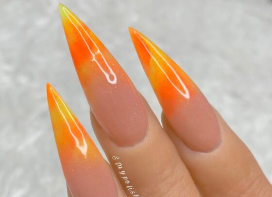 23 Best Orange Acrylic Nails for Inspiration