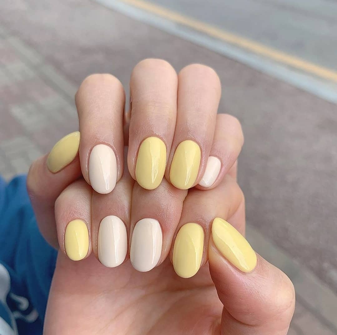 Pastel Yellow Nails
