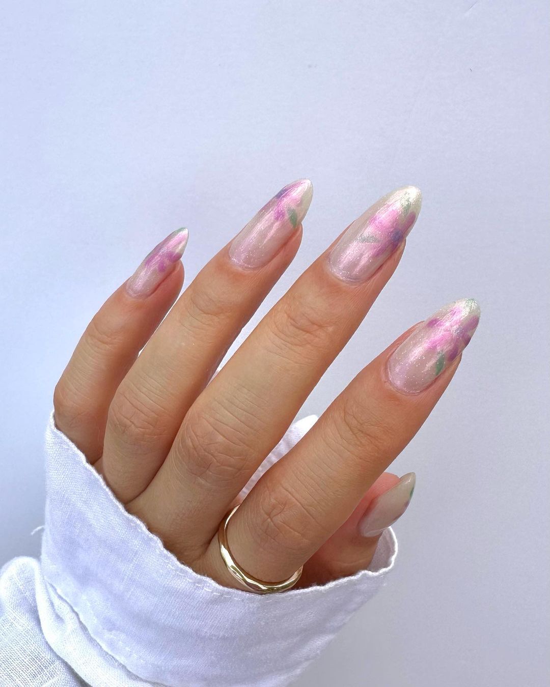 Pearl Iridescent Nails