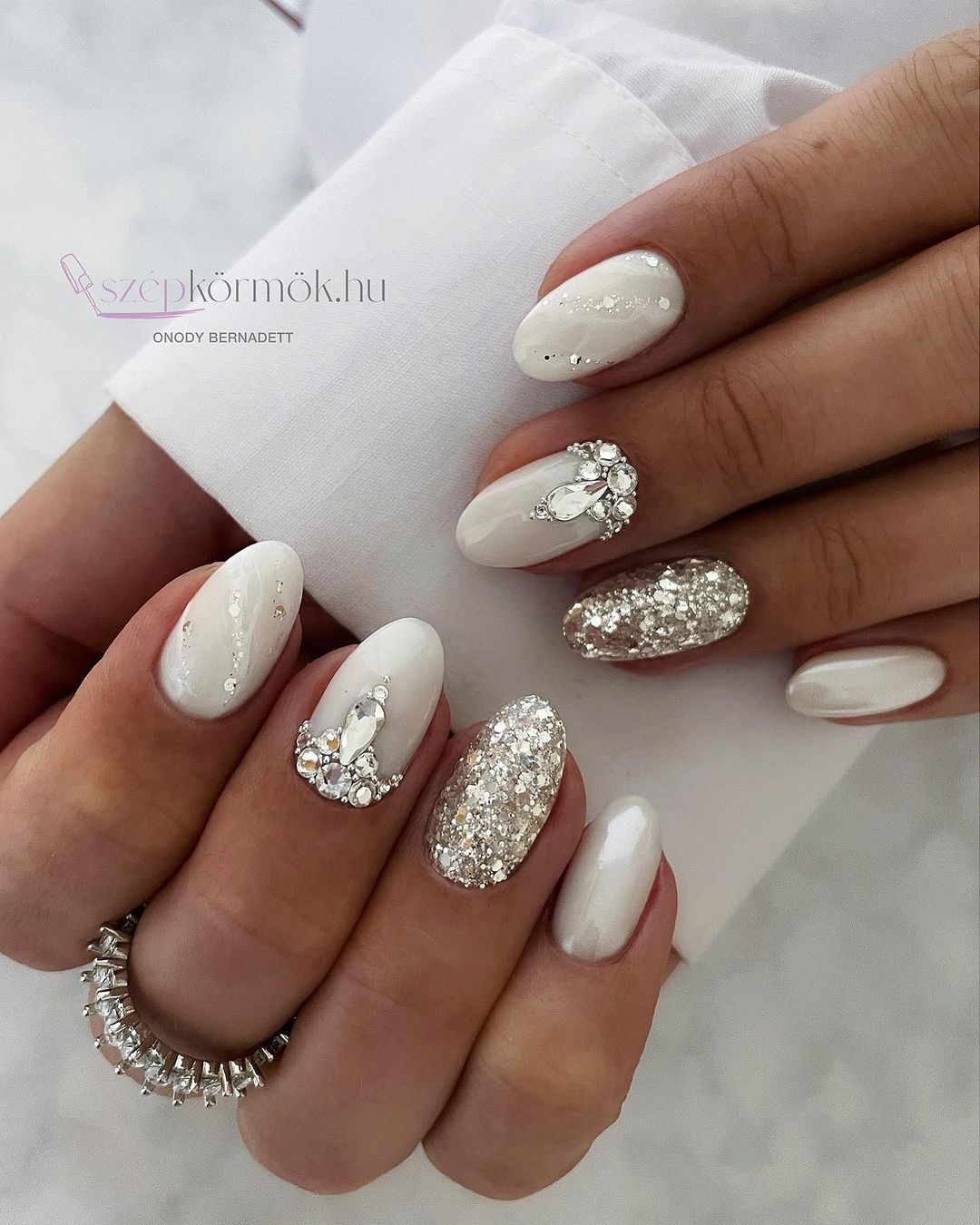 Pearl Wedding Nails