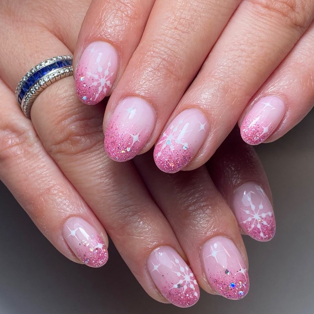 Pink and Creamsicle Nails