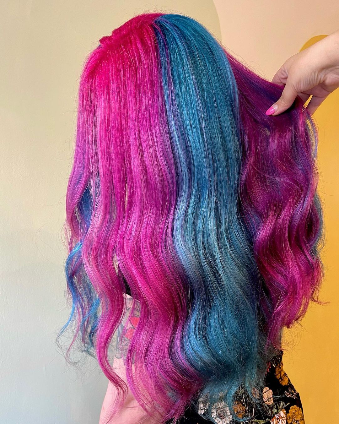 Pink and Light Blue Hair