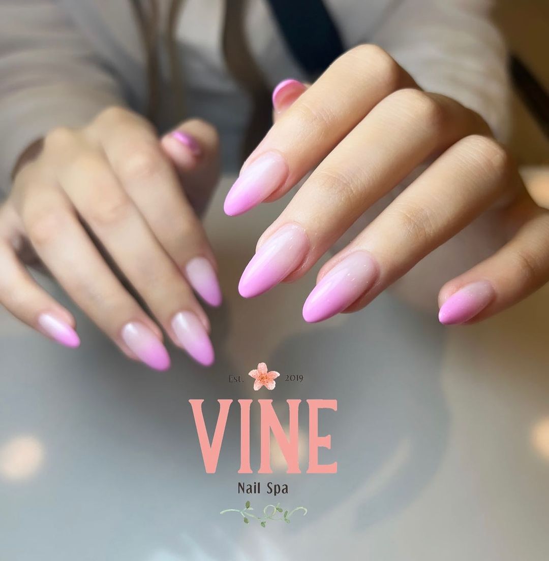 Pink and White Acrylic Nails Short