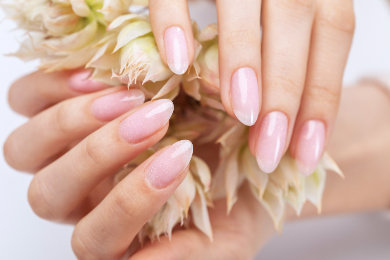 Pink And White Acrylic Nails