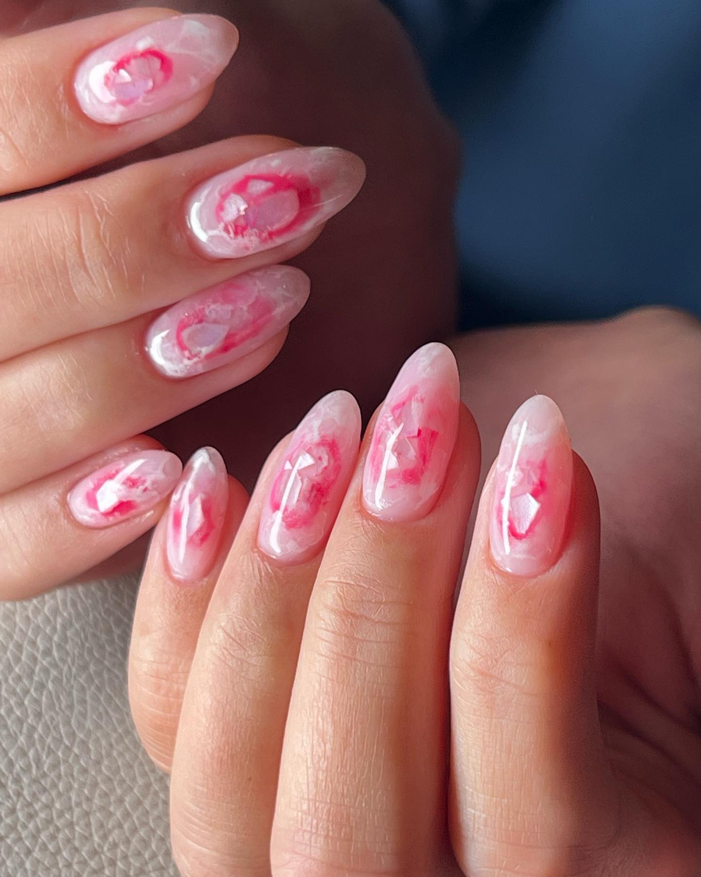 Pink And White Gel Nails