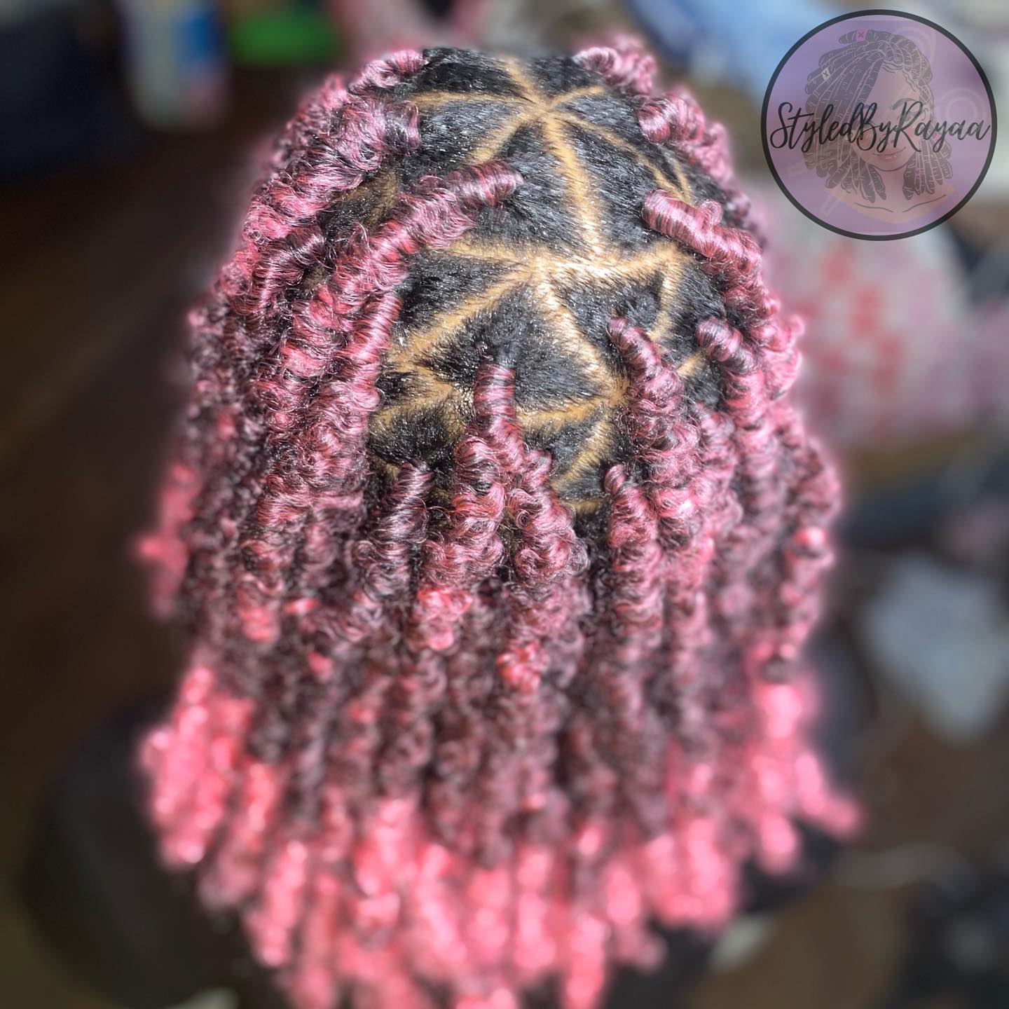 Pink Butterfly Locs