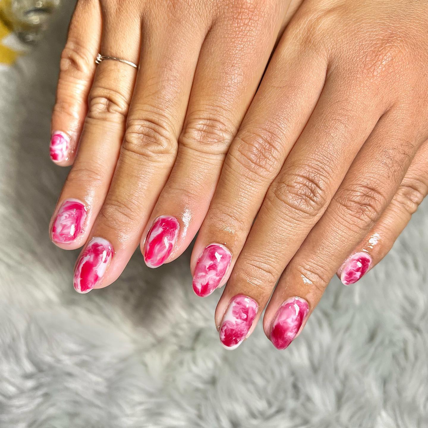 Pink Marble With Bold Patterns