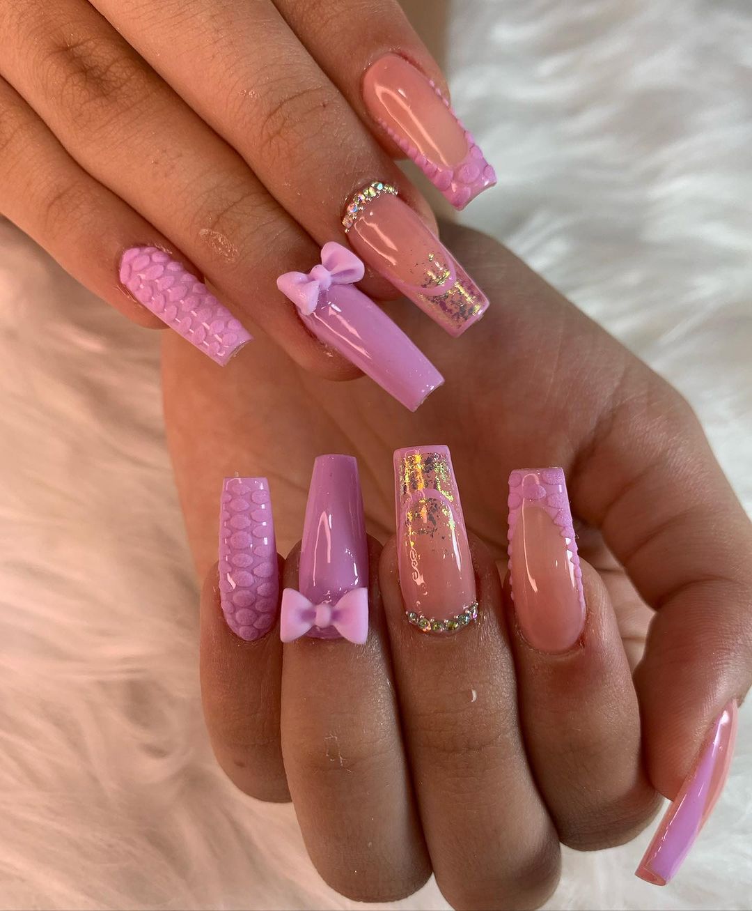 Pink Prom Nails