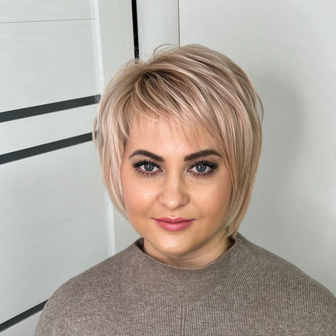Pixie Cut With Bangs Round Face