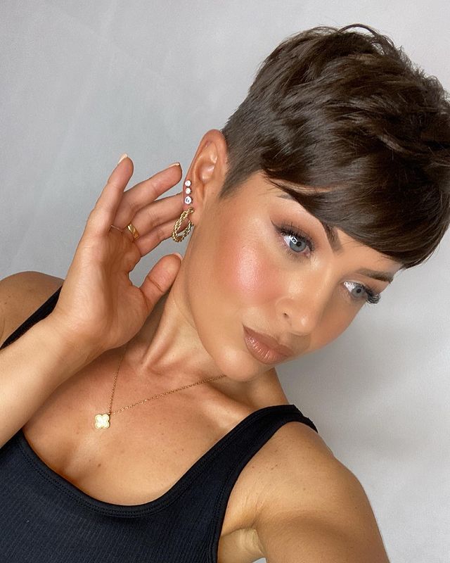 Pixie Cut With Side Bangs