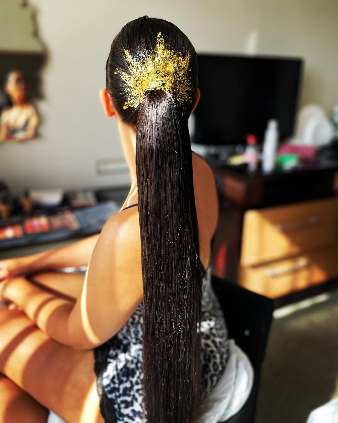 Ponytail with Glitter