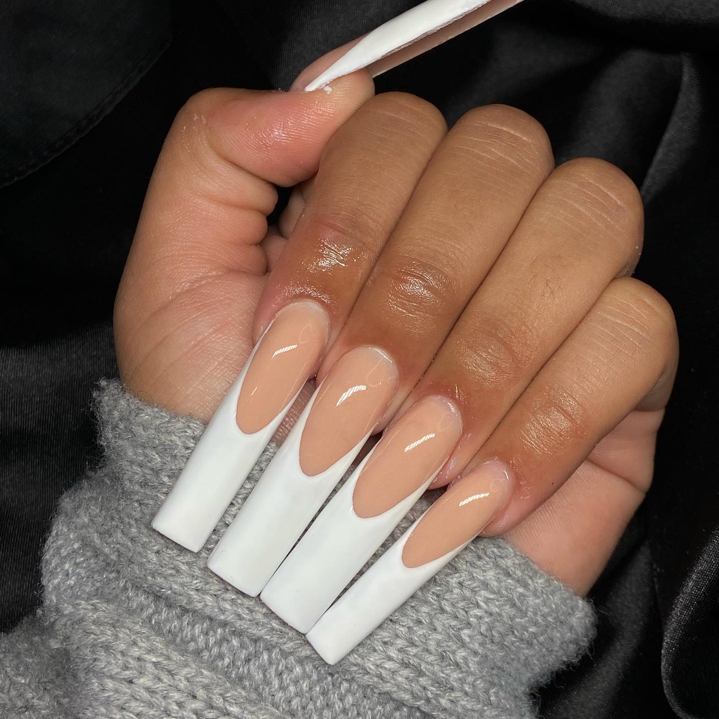 Pretty Long Tapered Square Nails