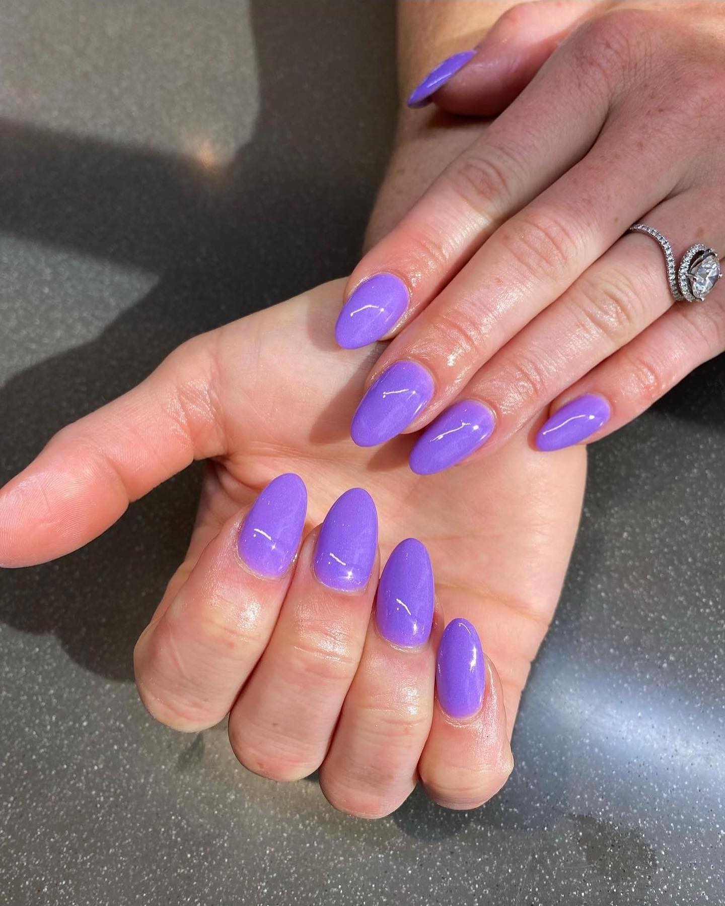 Purple Dip Nails