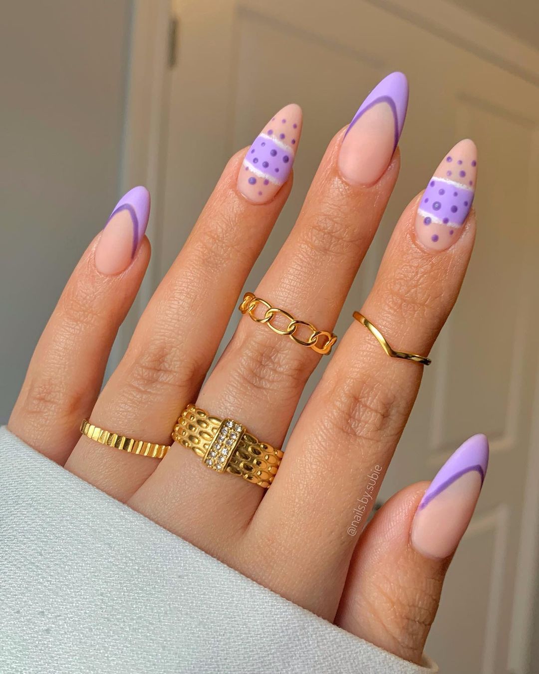 Purple Easter Nails