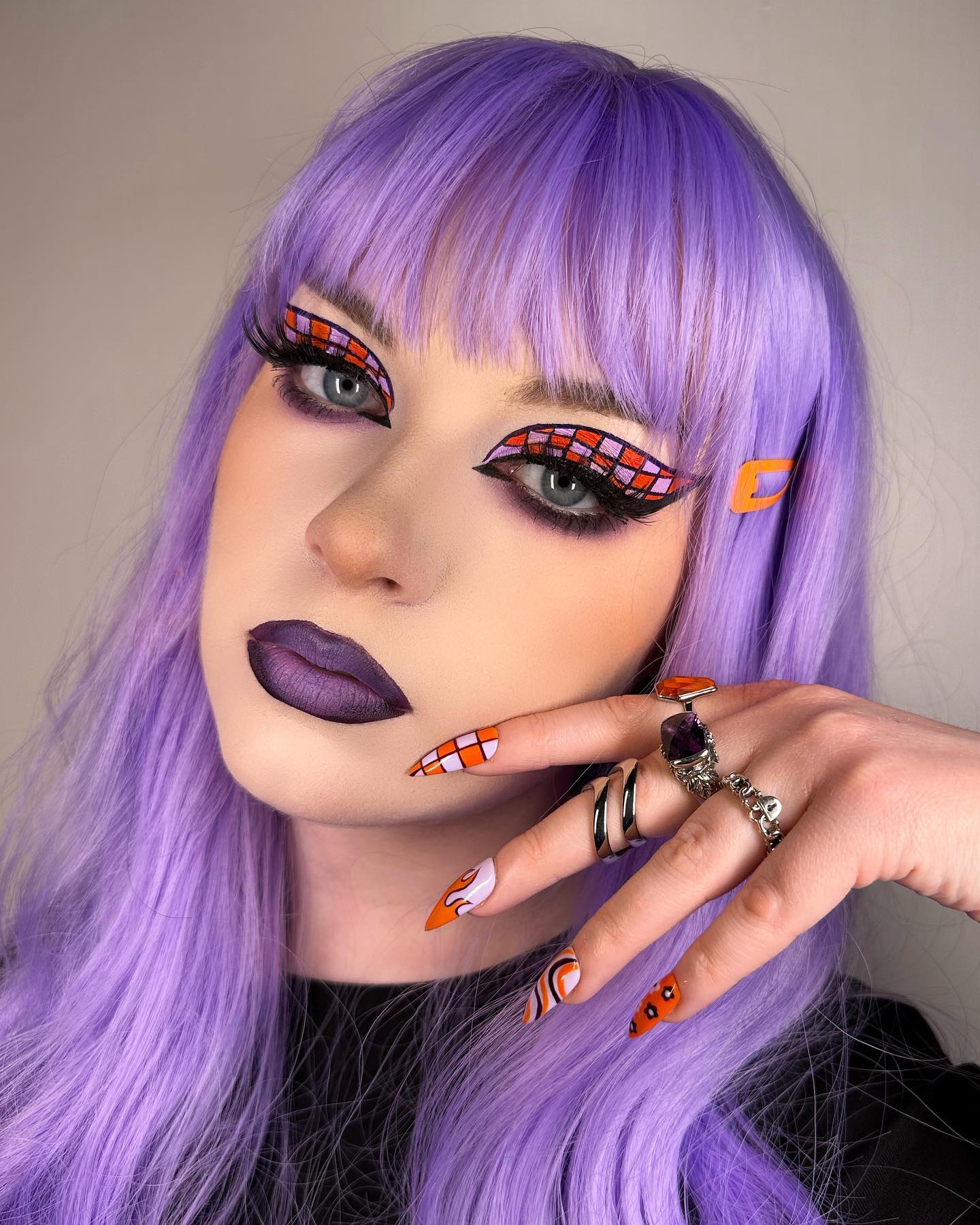 Purple eGirl Makeup