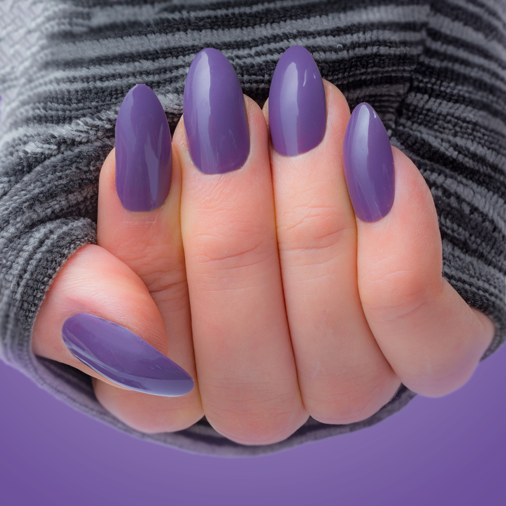Purple Valentine Nails