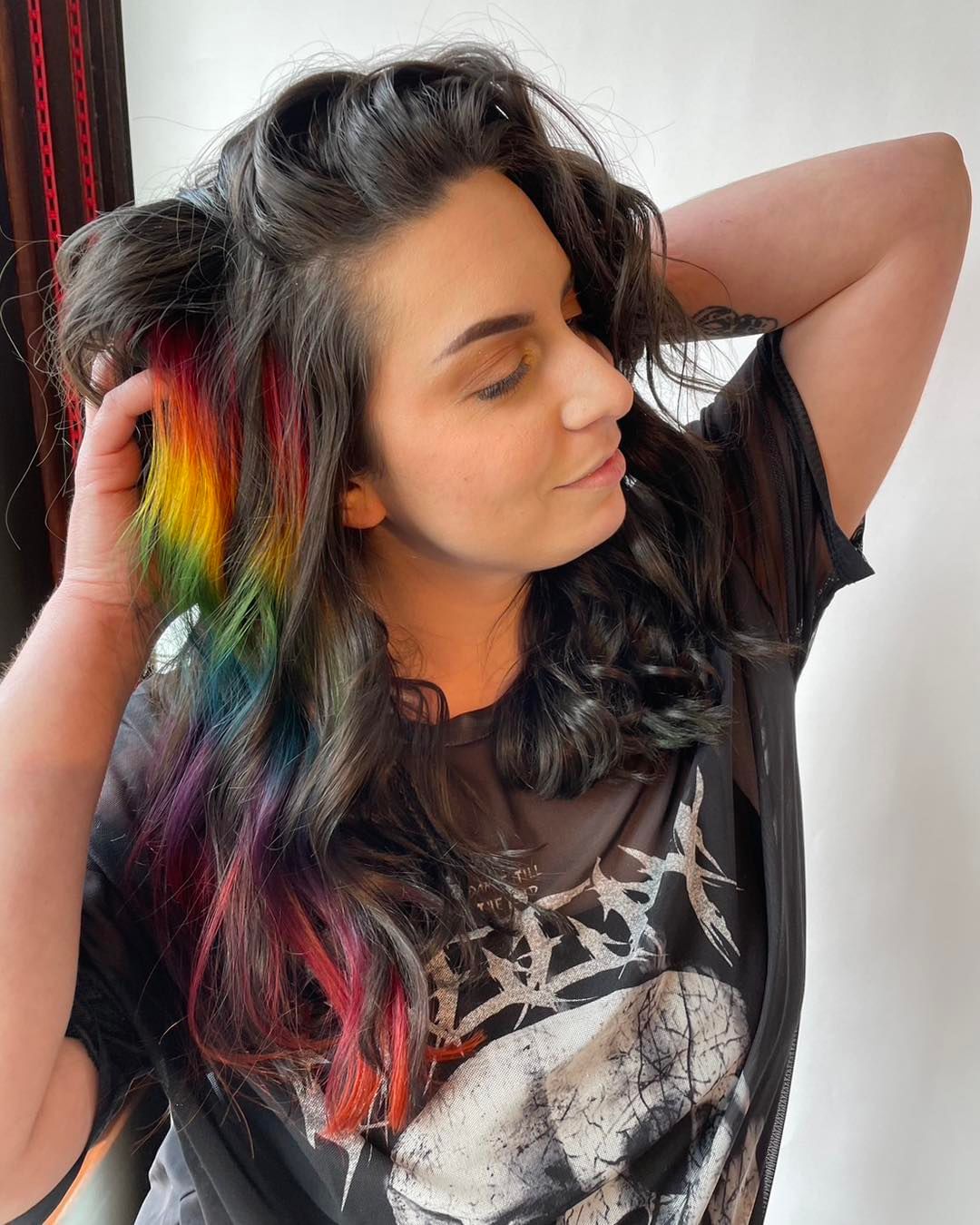 Rainbow Peekaboo Hair