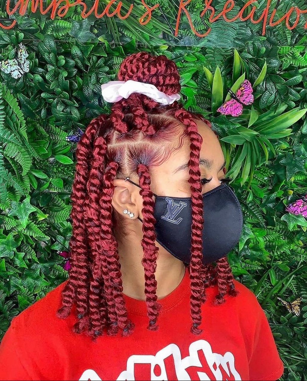 Red Passion Twist Crochet Hair