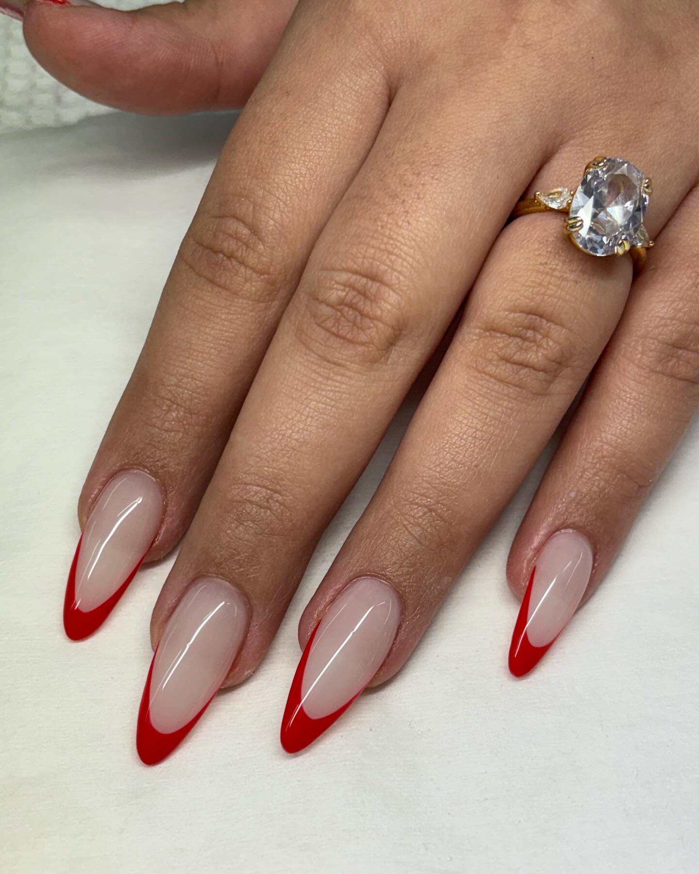 Red Tip Nails
