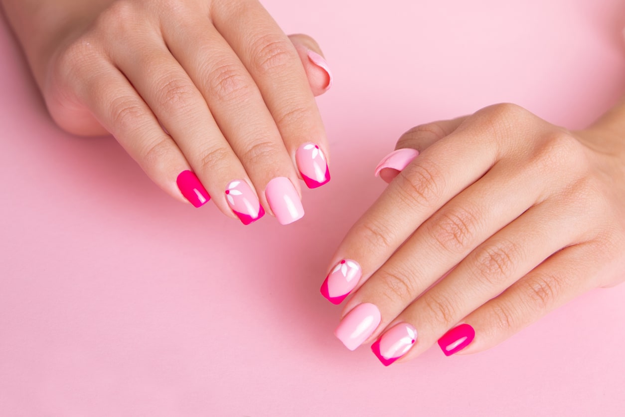 5. Pink French Tip Nails - wide 2