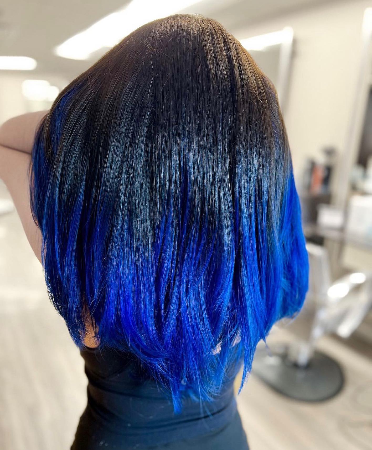Short Blue Black Hair
