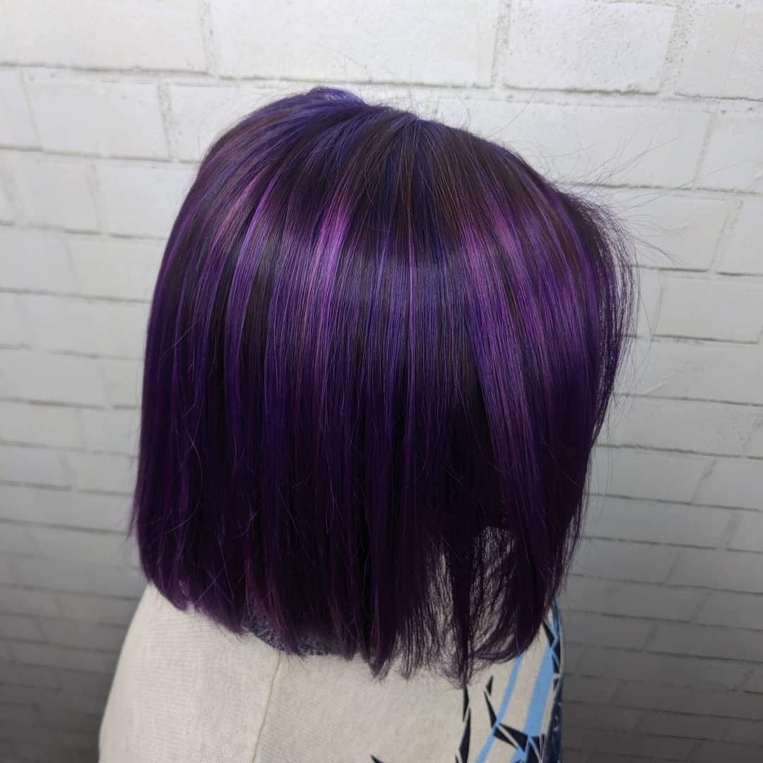 Short Dark Purple Hair