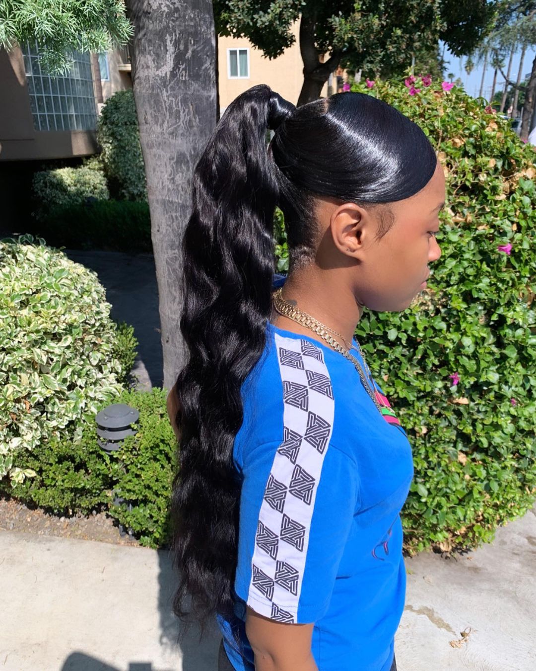 Side Part Frontal Ponytail