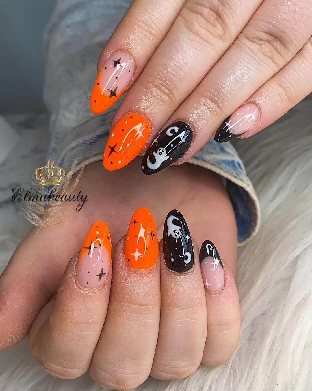 Simple Halloween Nails