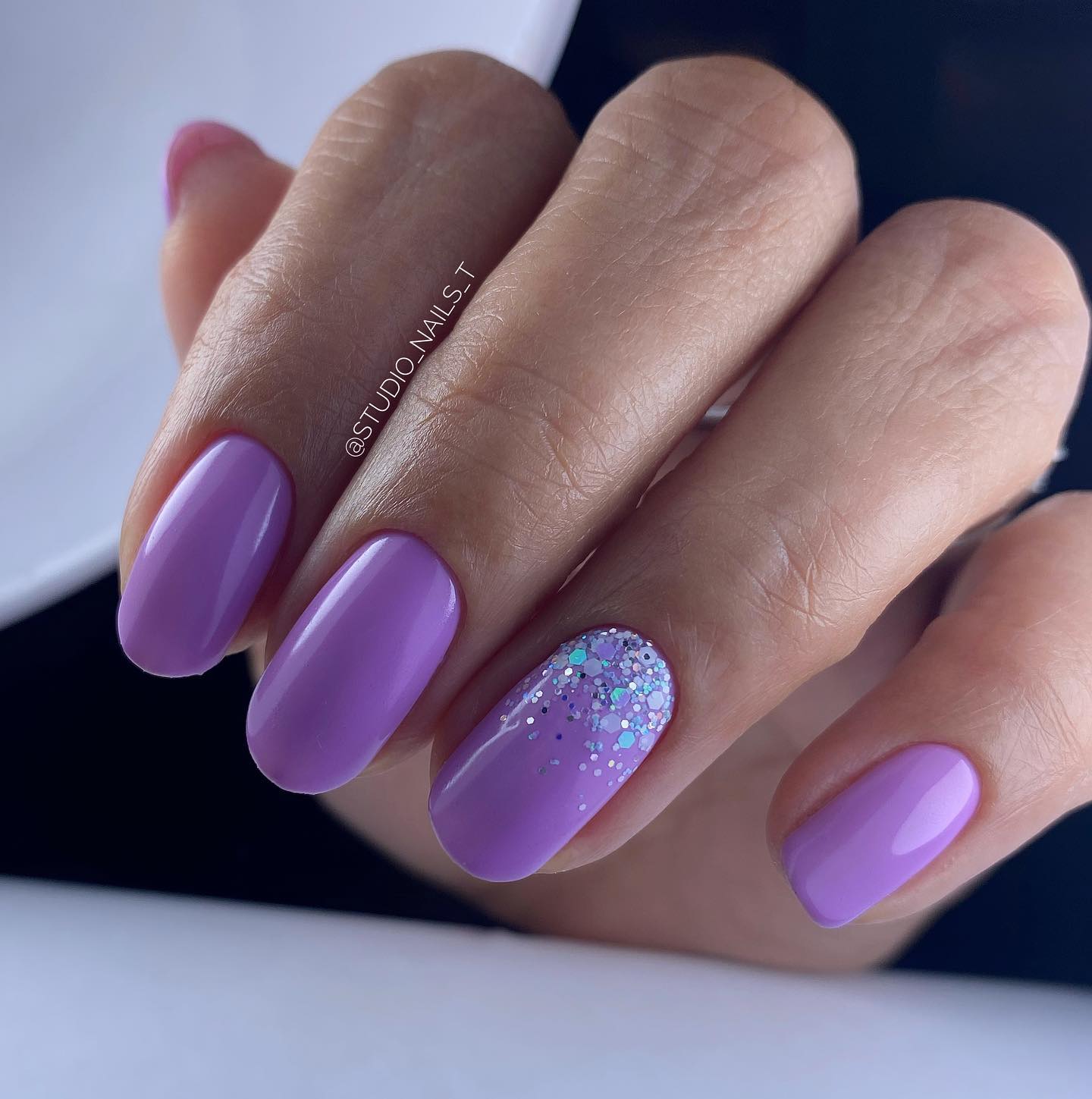 Simple Light Purple Nails