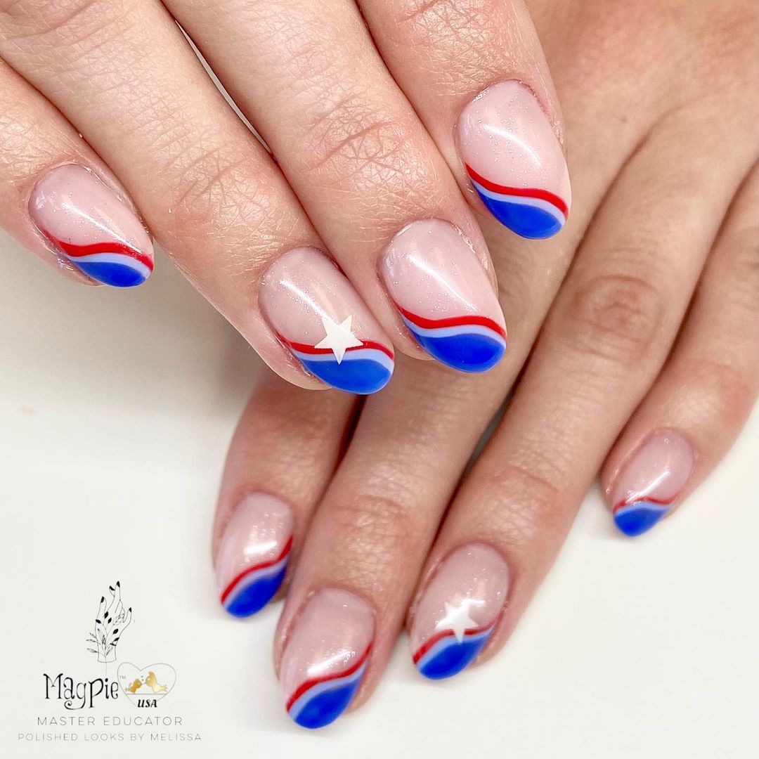 Simple Patriotic Nails