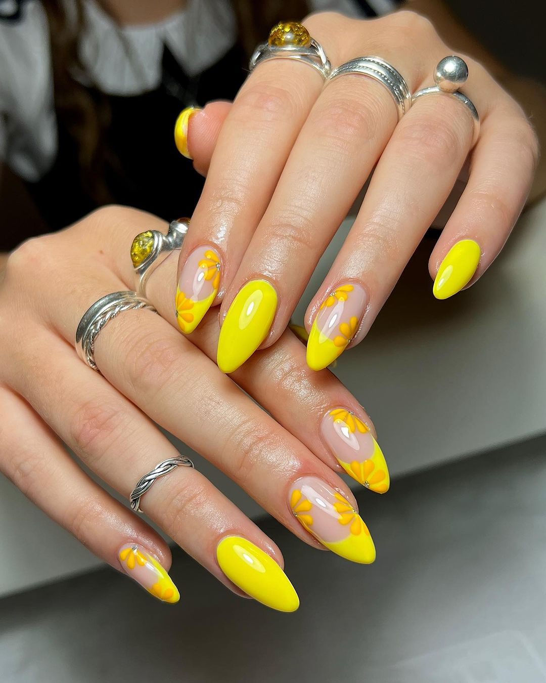 Simple Yellow Nail Designs