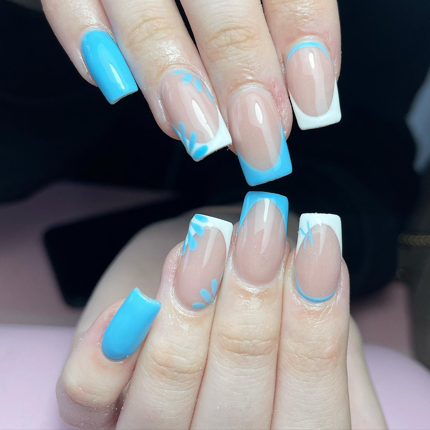 Sky Blue Acrylic Nails