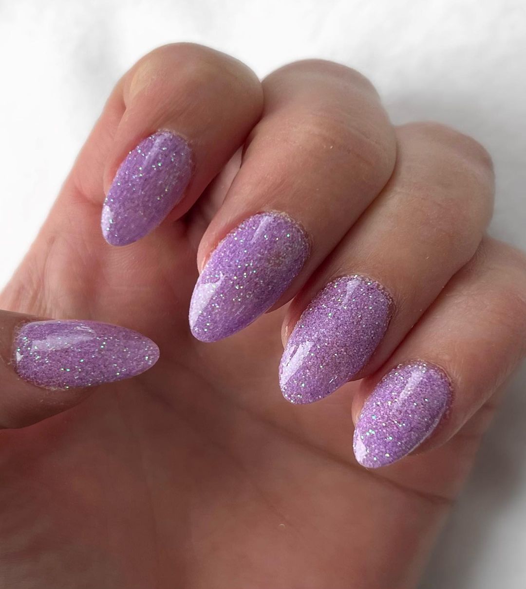 Sparkly Lavender Nails