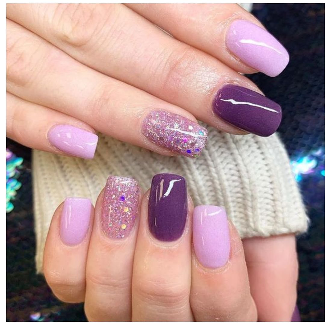Sparkly Purple Nails