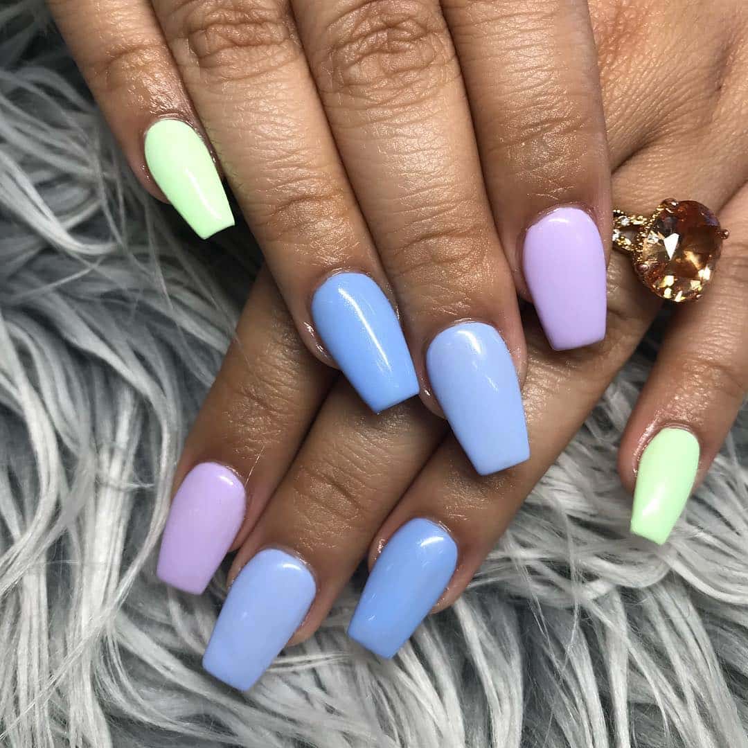 Spring Coffin Nails